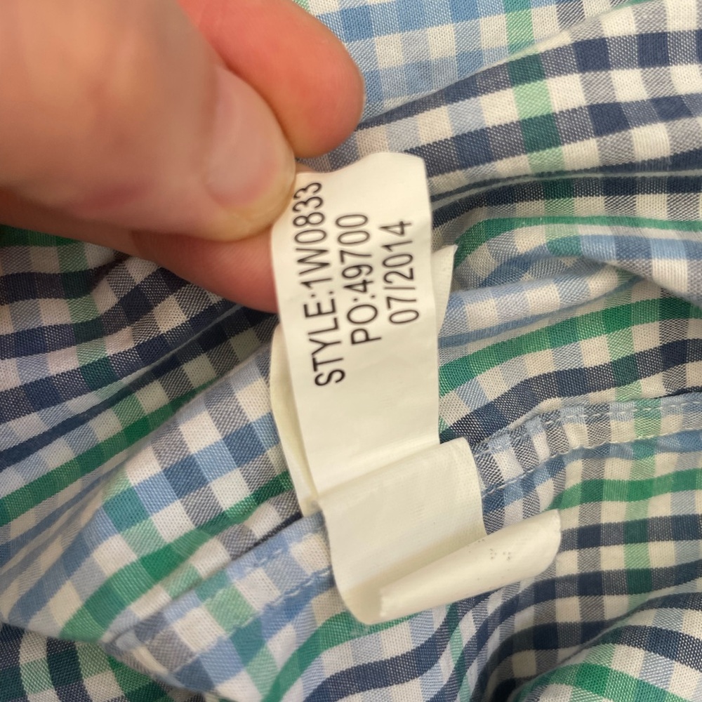 ✨HOST PICK✨ VINEYARD VINES Slim Fit Whale Shirt L 100% Cotton Blue Gingham EUC - Picture 8 of 11